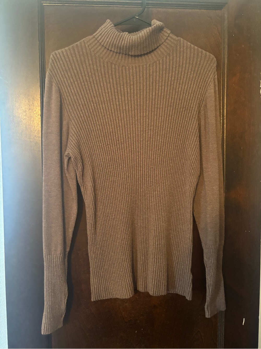 Worthington Grey Ribbed Turtleneck Sweater
